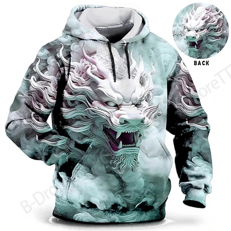 Men Hoodies Dragon 3d Print Hoodie Men Women Fashion Hoodie Sweatshirt Women Sweat Men Clothes Animal Sudaderas Tiger New Year