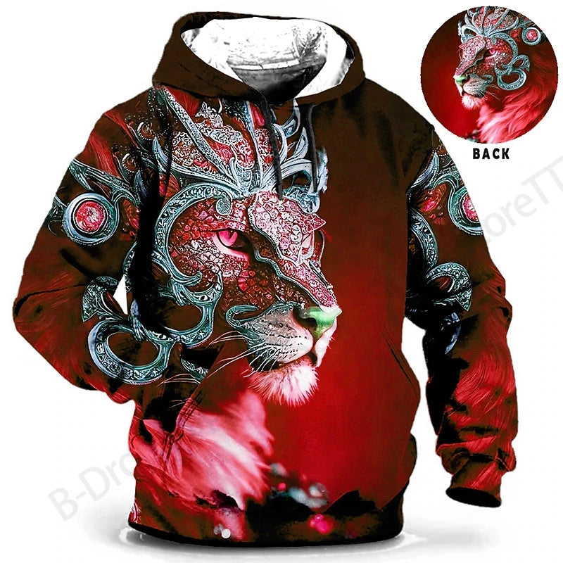 Men Hoodies Dragon 3d Print Hoodie Men Women Fashion Hoodie Sweatshirt Women Sweat Men Clothes Animal Sudaderas Tiger New Year