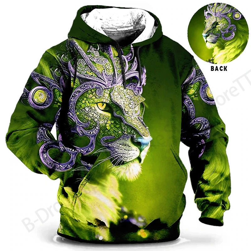 Men Hoodies Dragon 3d Print Hoodie Men Women Fashion Hoodie Sweatshirt Women Sweat Men Clothes Animal Sudaderas Tiger New Year