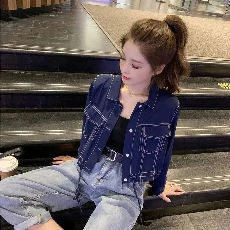 Sunscreen Clothes for Women New Summer 2025 Long Sleeve Thin Design Niche Shirt Versatile Clothes for Women Ins Trendy