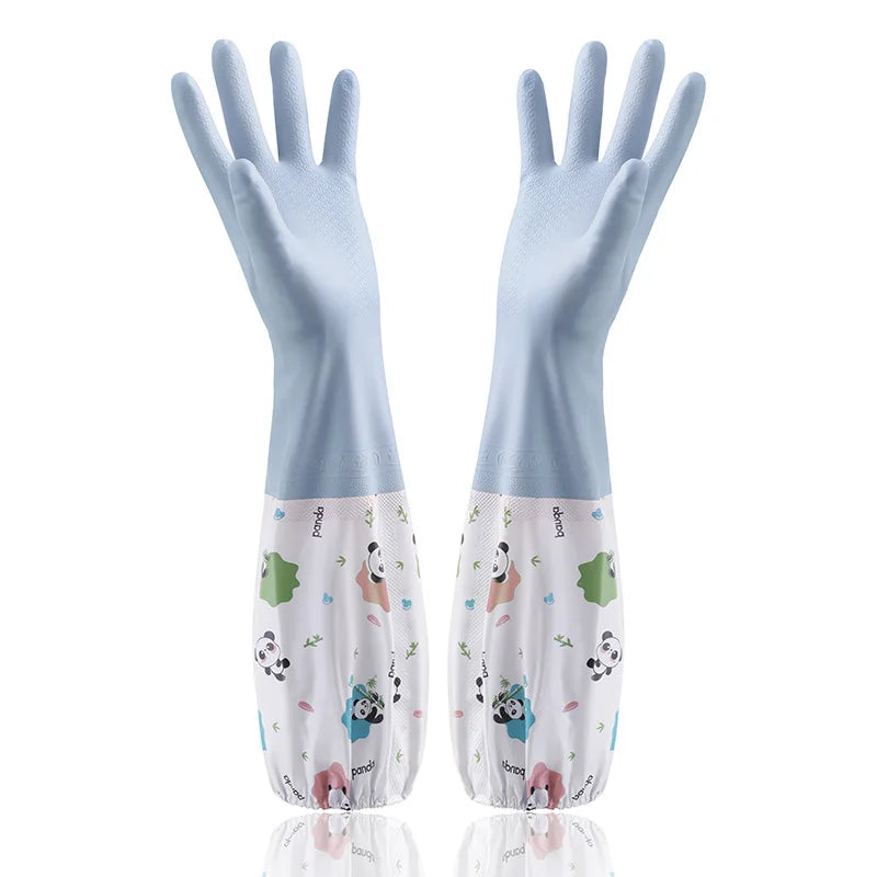 Household Women's Kitchen Dishwashing, Cleaning, Durable, Extended Waterproof, Laundry, Household Gloves, Rubber