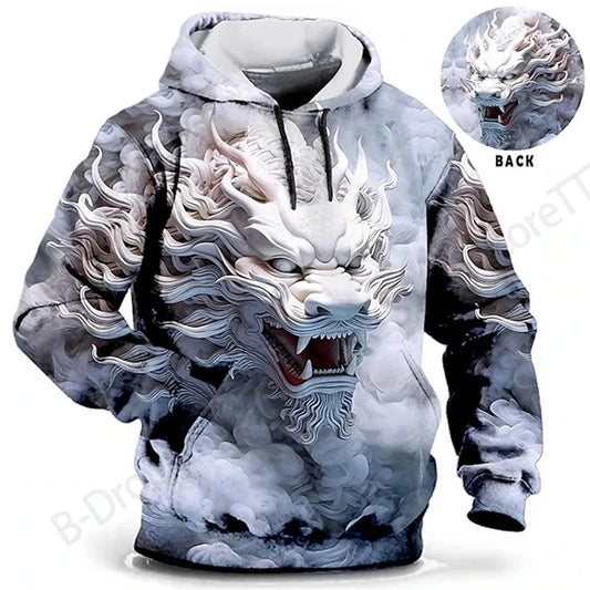 Men Hoodies Dragon 3d Print Hoodie Men Women Fashion Hoodie Sweatshirt Women Sweat Men Clothes Animal Sudaderas Tiger New Year