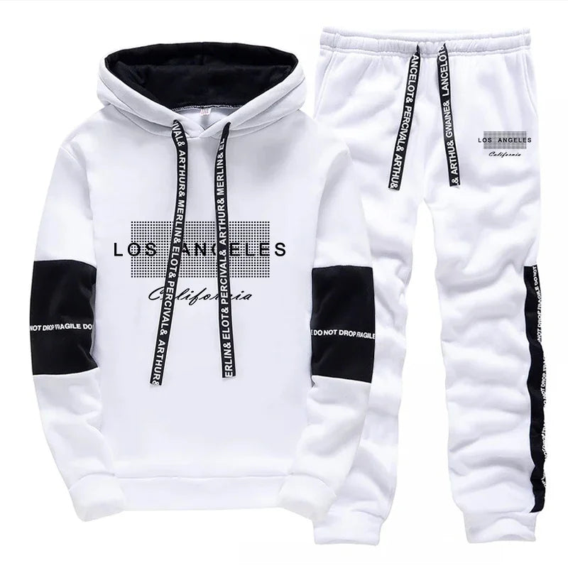 Men's Tracksuit Hoodis Sweatpants Urban Casual Fashion Jogging Suit Male Daily Casual Sports Outfit Hooded Sweatshirt Streetwear
