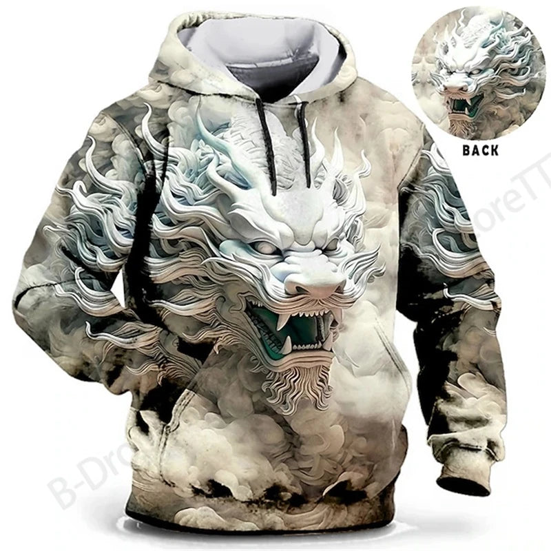 Men Hoodies Dragon 3d Print Hoodie Men Women Fashion Hoodie Sweatshirt Women Sweat Men Clothes Animal Sudaderas Tiger New Year