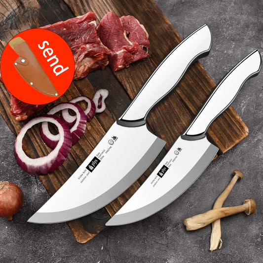 Kitchen boning knife, sharp meat cutting knife, charpener professionel slaughter knife, high-hardness small curved kitchen knife