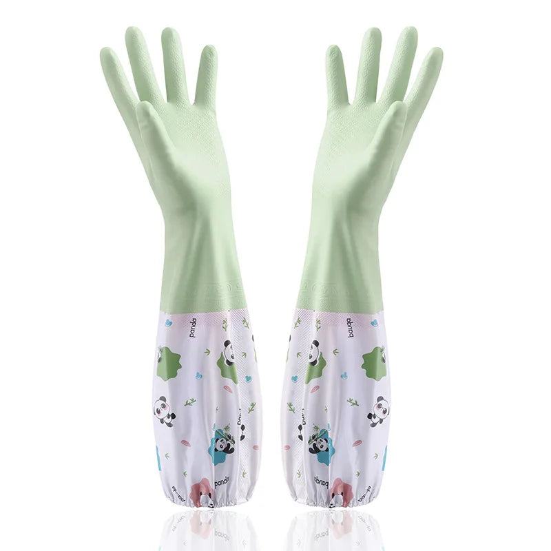 Household Women's Kitchen Dishwashing, Cleaning, Durable, Extended Waterproof, Laundry, Household Gloves, Rubber