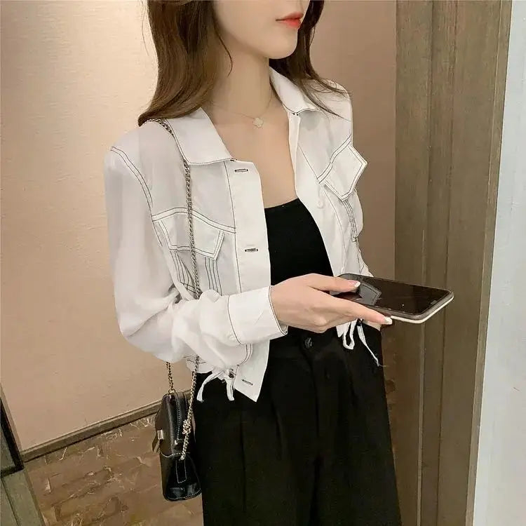Sunscreen Clothes for Women New Summer 2025 Long Sleeve Thin Design Niche Shirt Versatile Clothes for Women Ins Trendy