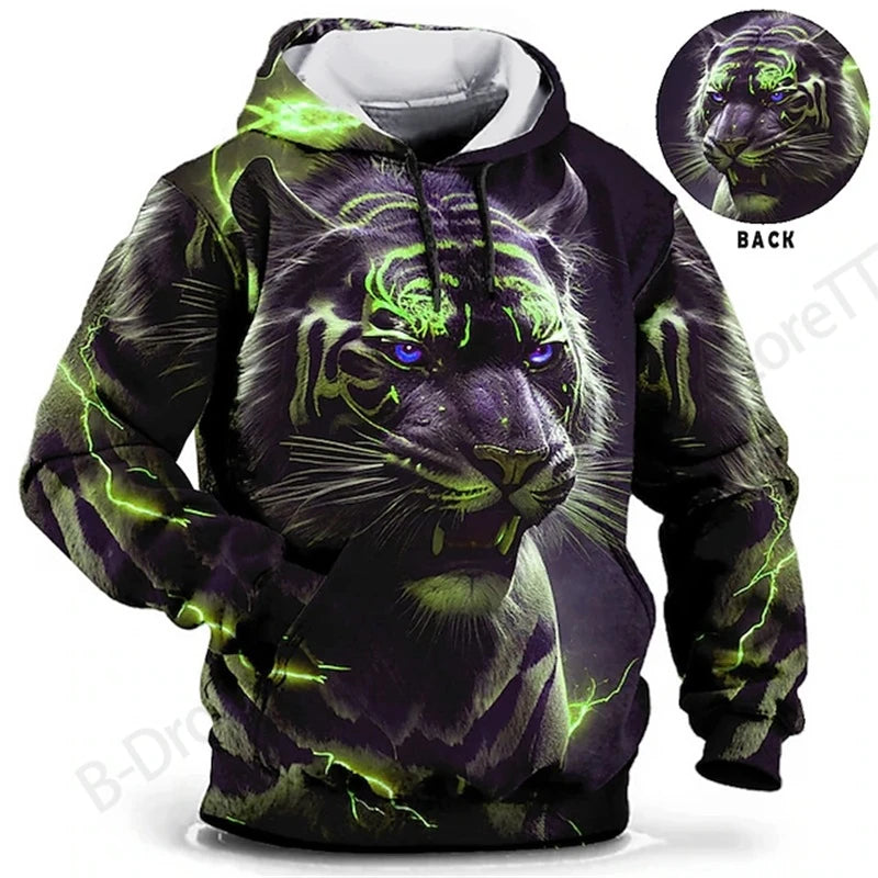 Men Hoodies Dragon 3d Print Hoodie Men Women Fashion Hoodie Sweatshirt Women Sweat Men Clothes Animal Sudaderas Tiger New Year