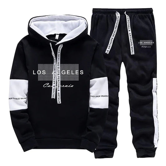 Men's Tracksuit Hoodis Sweatpants Urban Casual Fashion Jogging Suit Male Daily Casual Sports Outfit Hooded Sweatshirt Streetwear