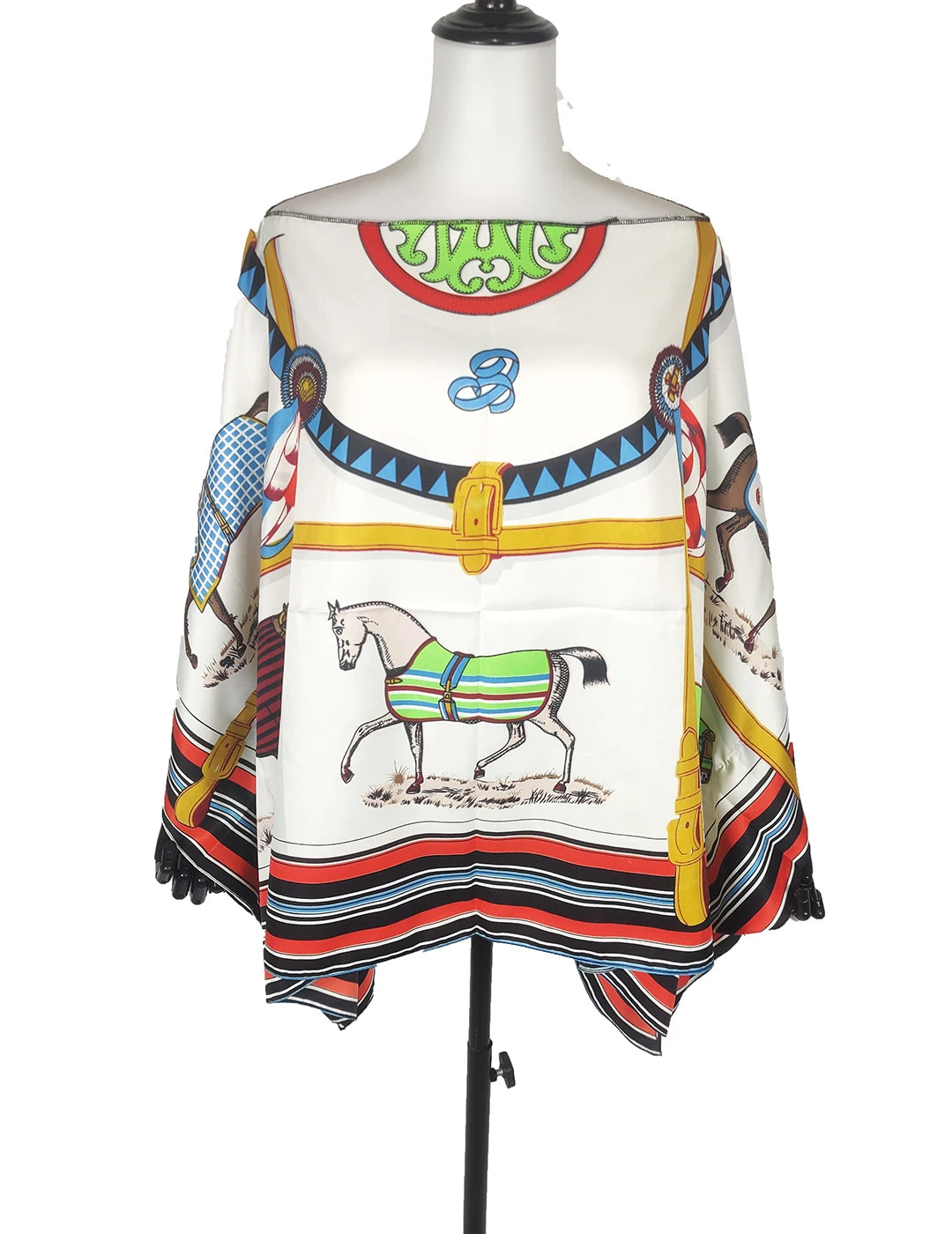 African clothes for women 2022 Summer European Floral Sexy Women's Silk Blouse Oversized Bohemian Beach Cover Up Kaftan Tops