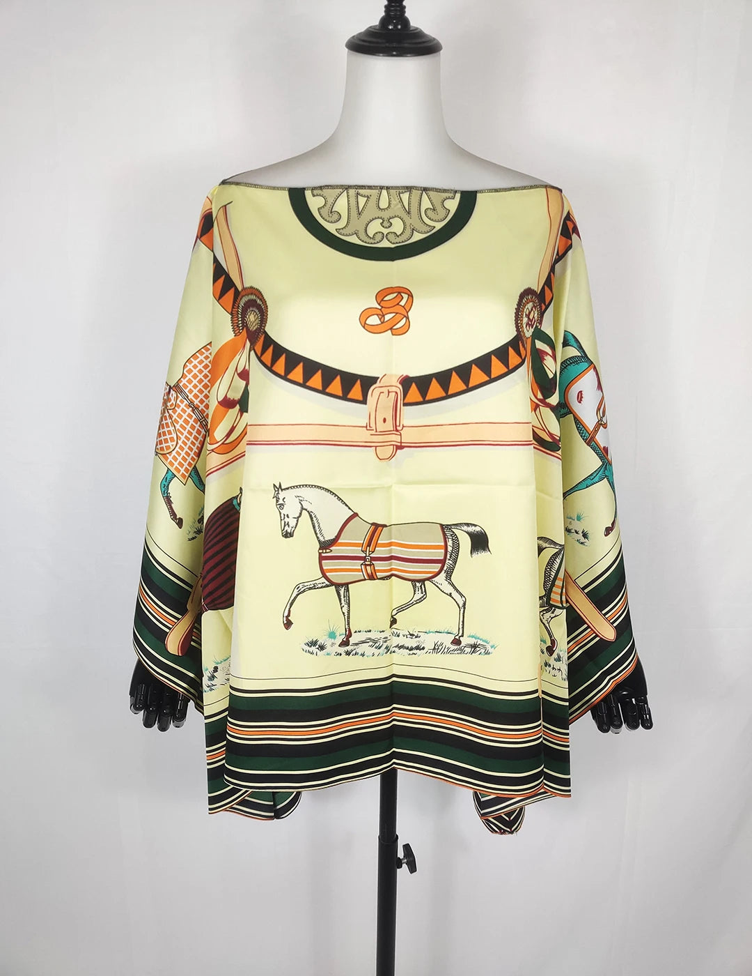 African clothes for women 2022 Summer European Floral Sexy Women's Silk Blouse Oversized Bohemian Beach Cover Up Kaftan Tops